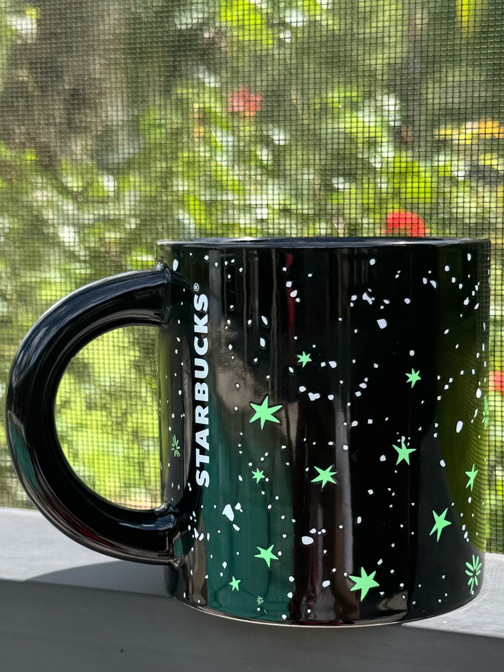 Starbucks New Halloween Night Sky Glow in the Dark Stars Ceramic Mug